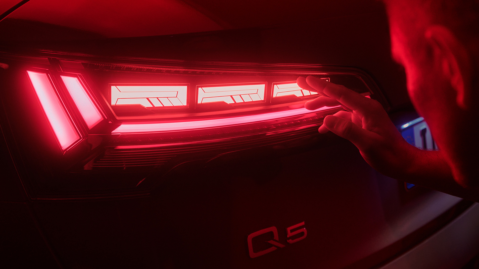 Foto de la iluminación trasera de Audi.